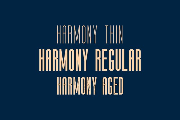 The Harmony – Condensed font family插图1