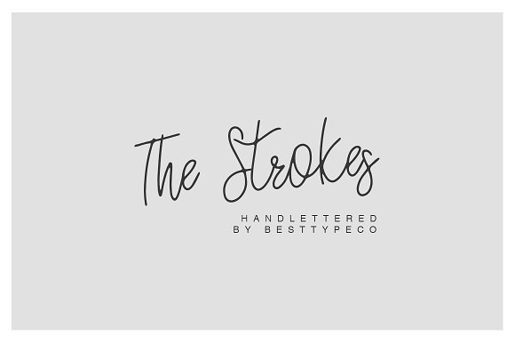 The Strokes Font插图