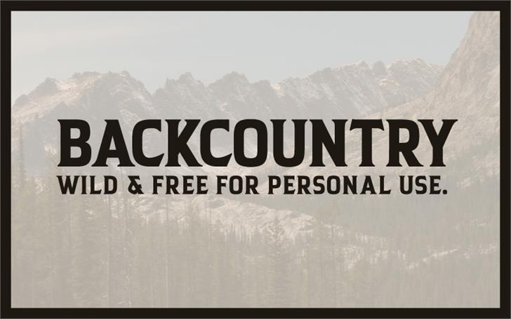 Backcountry font插图