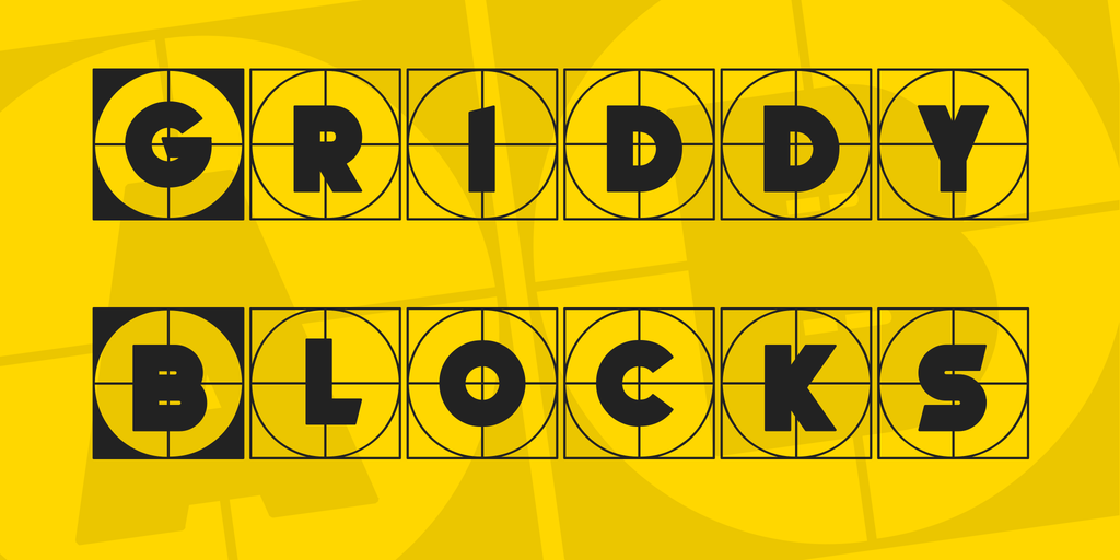 Griddy Blocks Font插图