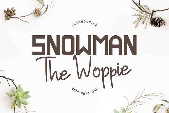 Snowman The Woppie – Font Duo插图