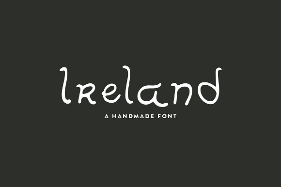 Ireland / hand lettered font插图