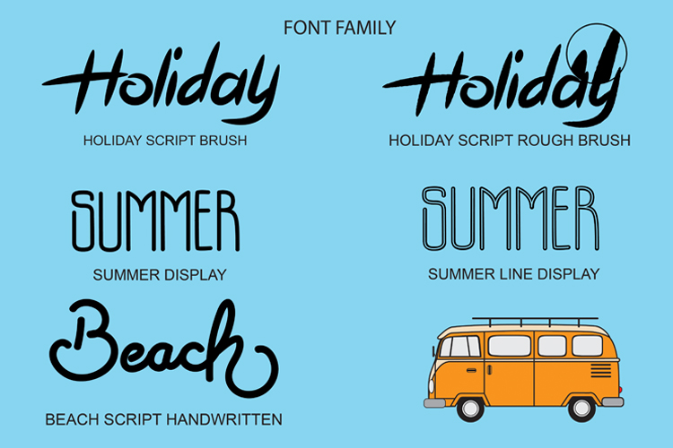 Holiday Summer Beach Font插图5