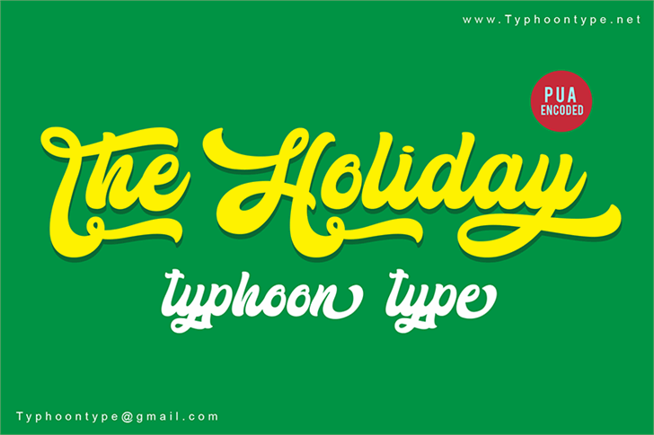 The Holiday – Personal Use font插图