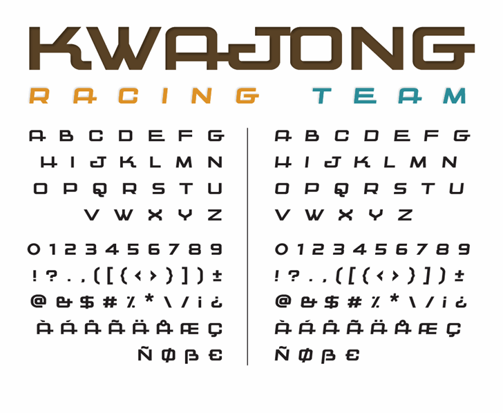 Kwajong font插图
