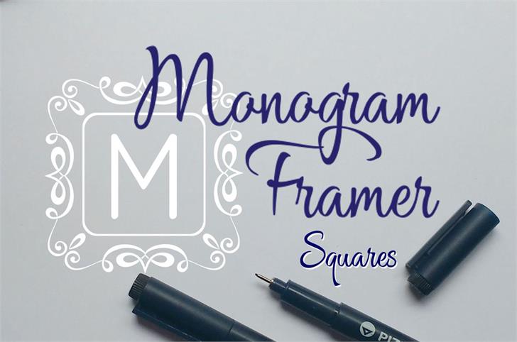 Square Monogram Frames font插图
