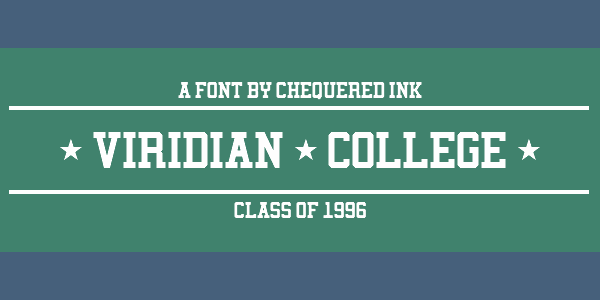 Viridian College font插图
