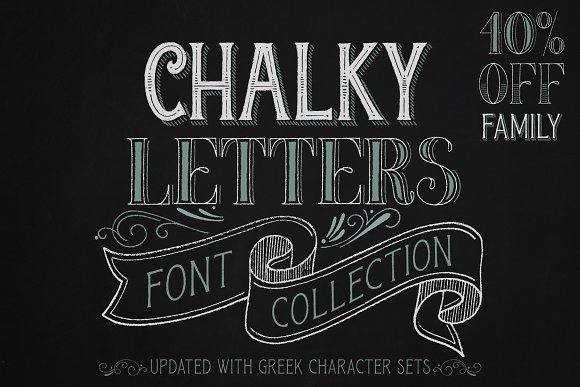 Chalky Letters font collection插图