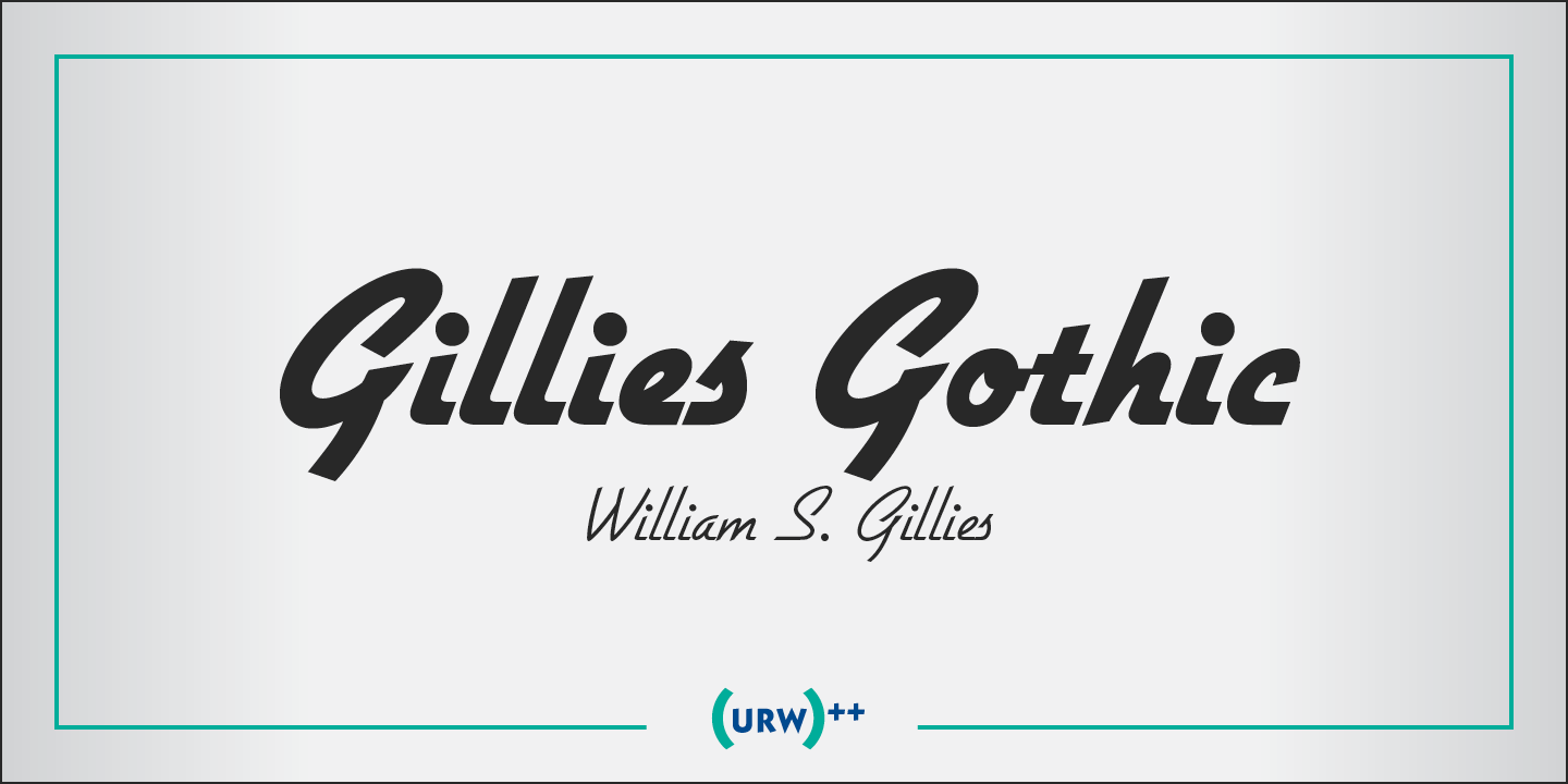 Gillies Gothic Font Family插图