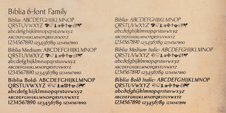 Biblia Font Family插图2