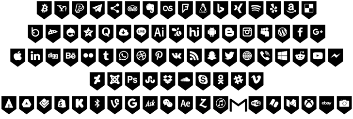 Bottons Social Media font插图1