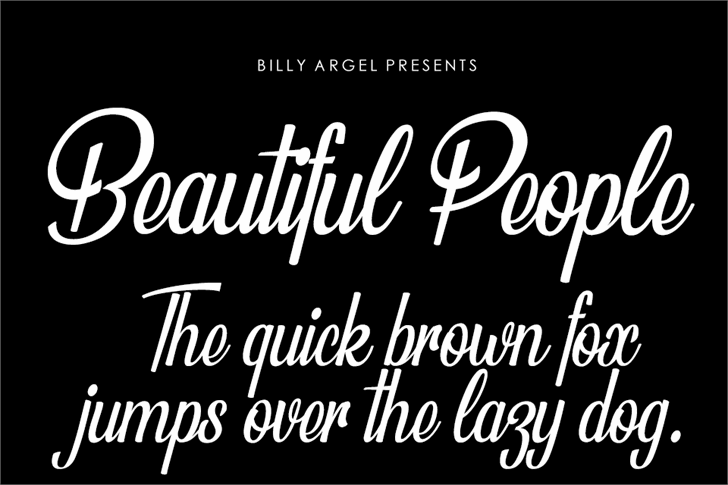 Beautiful People Personal Use font插图