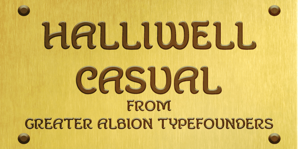 Halliwell Casual Font插图