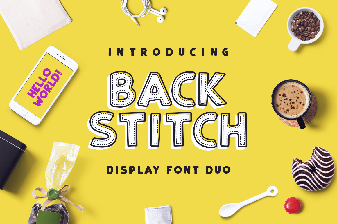 Fontbundles – Back Stitch插图