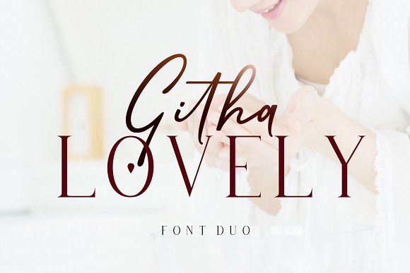 Githa Lovely | Font Duo插图1