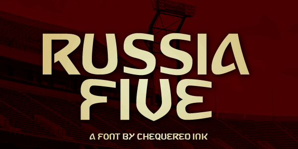 Russia Five font插图