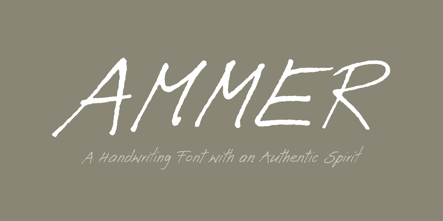 Ammer Handwriting Font插图