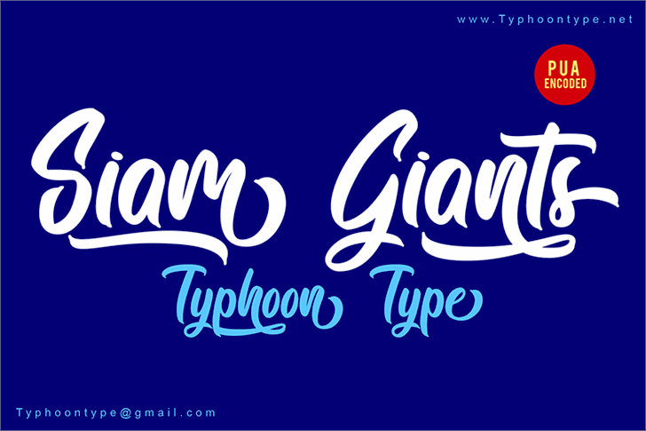 Siam Giants – Personal Use font插图