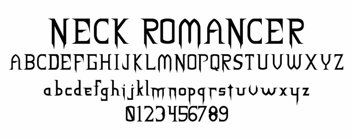 NECK ROMANCER font插图1