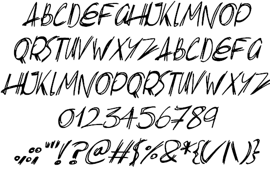 Slenderscratch font插图2