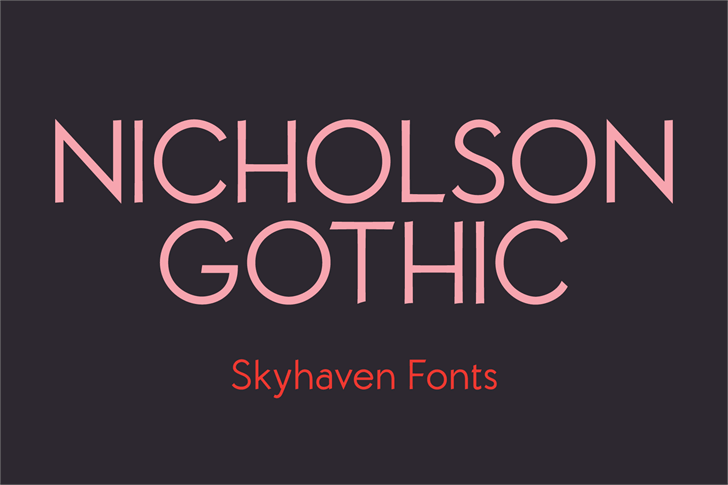 Nicholson Gothic font插图
