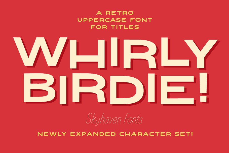 Whirly Birdie Font插图