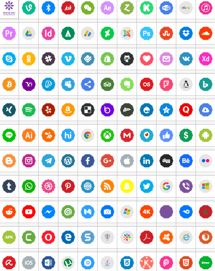 Social Icons Pro 2019 font插图