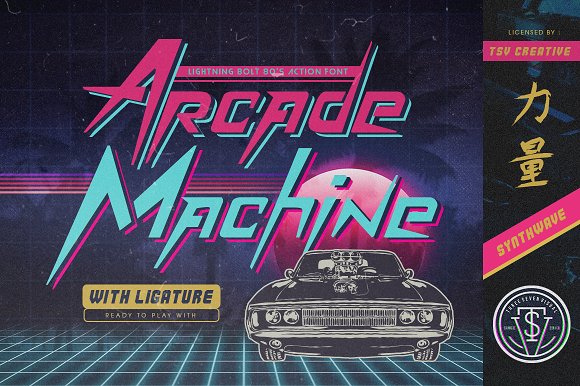 Arcade Machine 80’s Retro Font插图