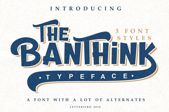 The Banthink – 3 Font Styles插图1