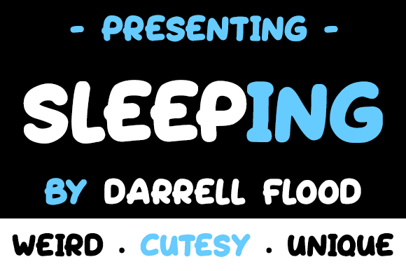 Sleeping font插图