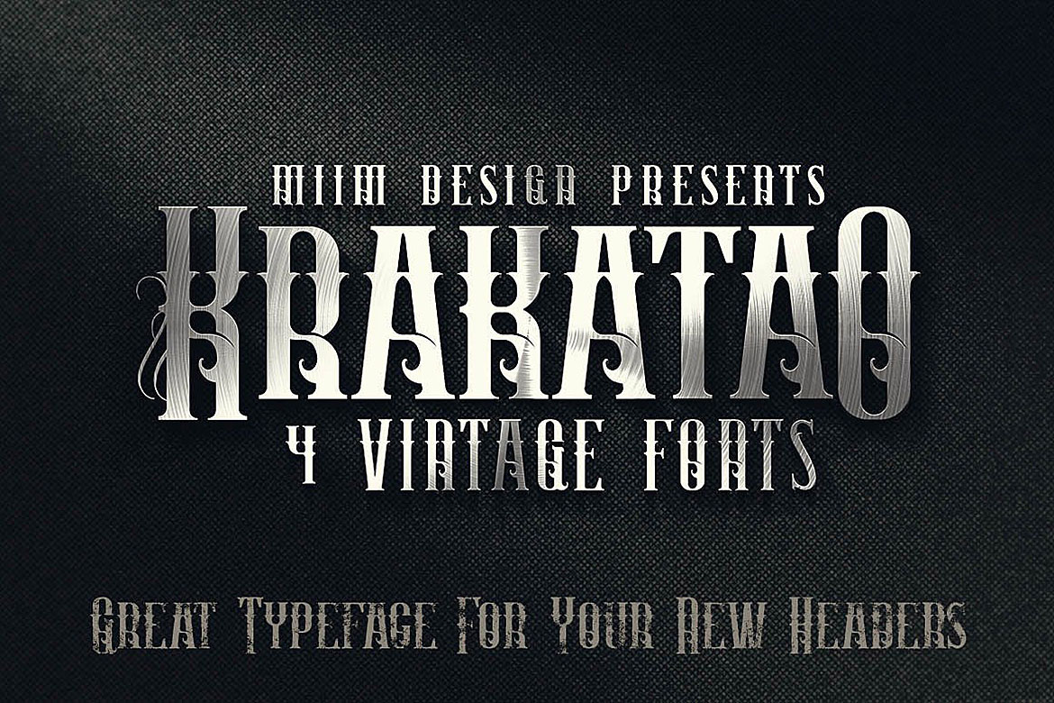 Fontbundles – Krakatao – Vintage Font插图