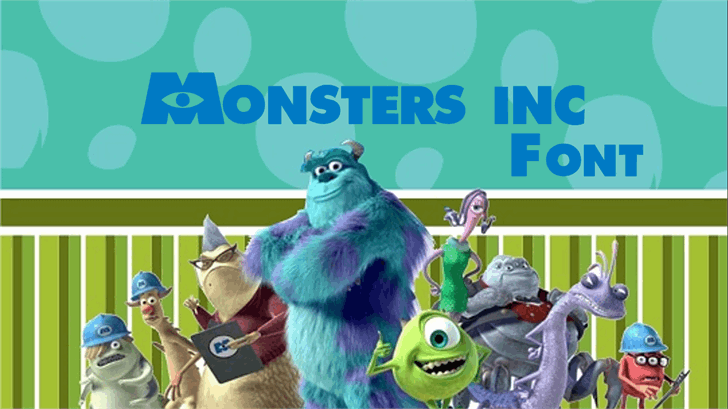 Monsters Inc font插图