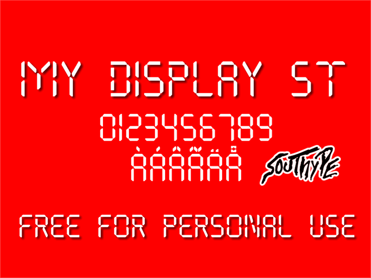 My Display St font插图