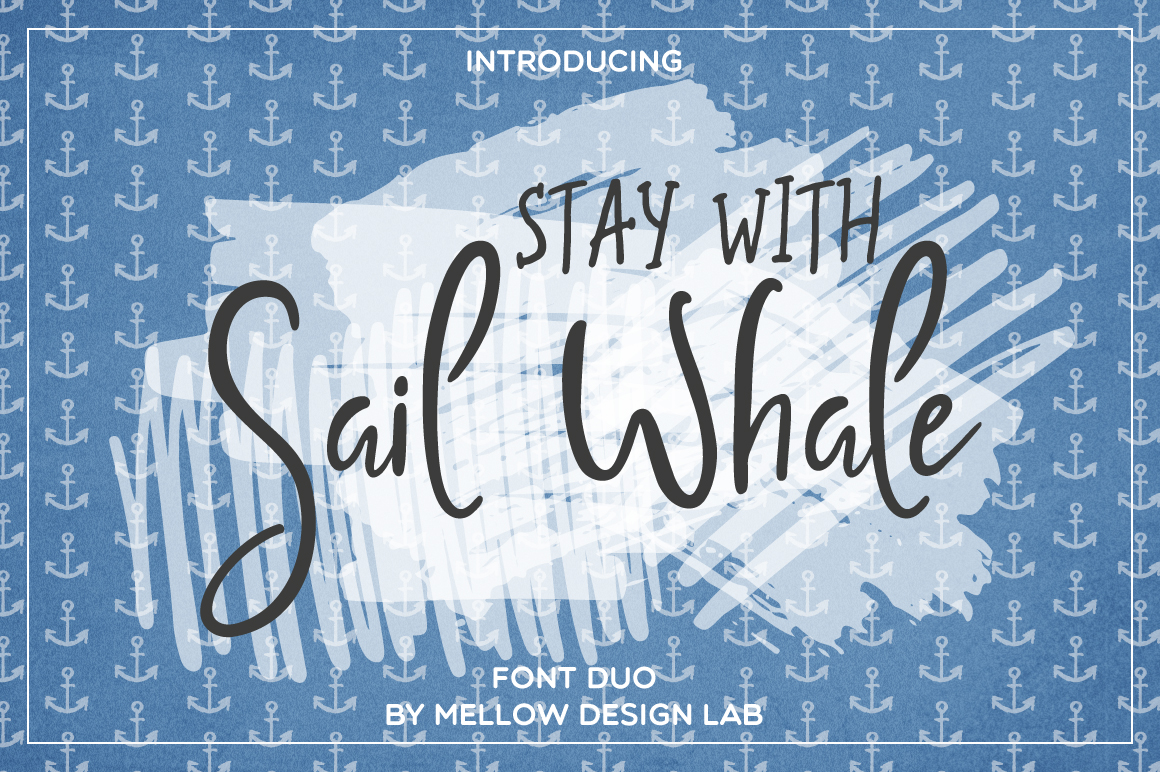 Sail Whale Brush Font插图