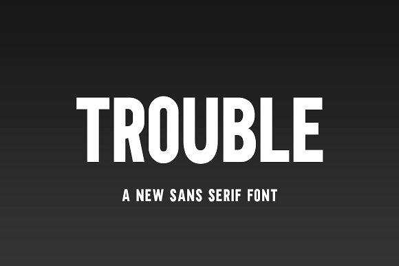 Trouble Font插图