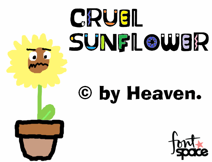 Cruel Sunflower font插图