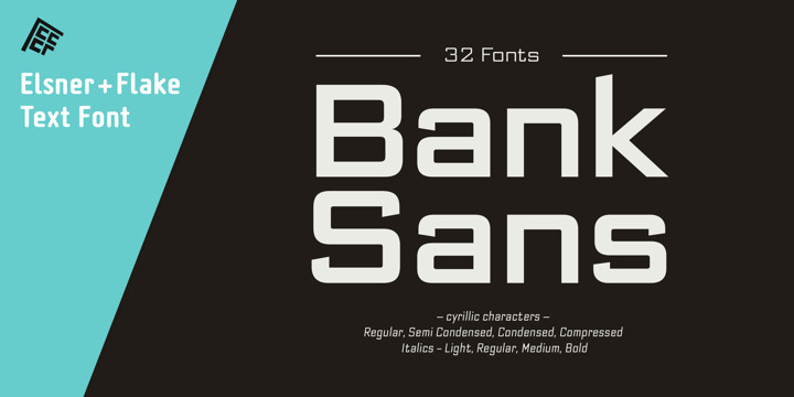 Bank Sans EF Font Family插图