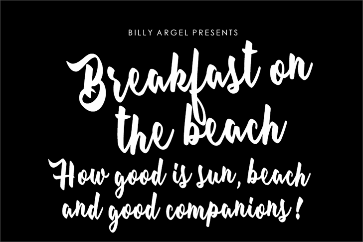 Breakfast on the beach Personal font插图