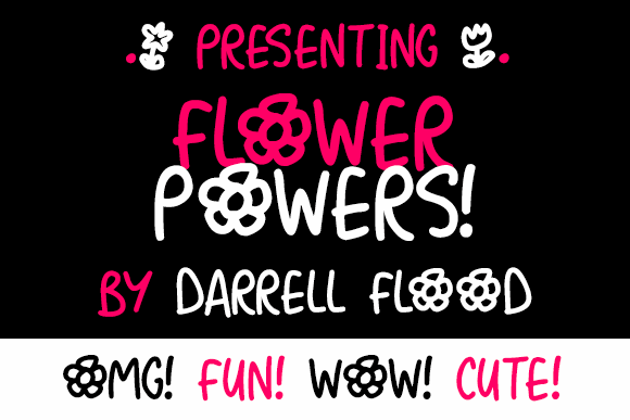 Flower Powers font插图