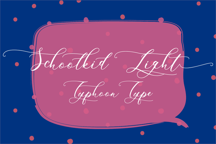 Schoolkid Light font插图