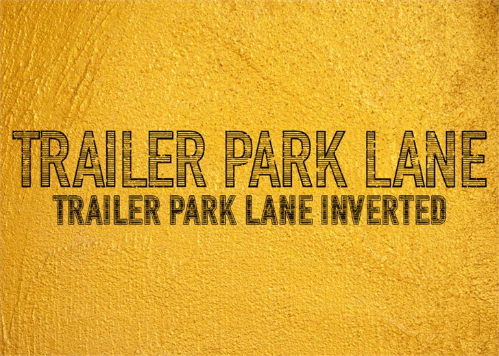 Trailer Park Lane font插图