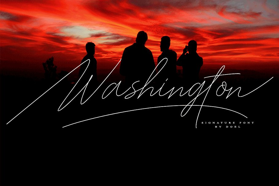 Washington Signature Font插图
