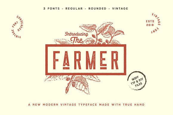 CM – The Farmer Font – Condensed Typeface插图5