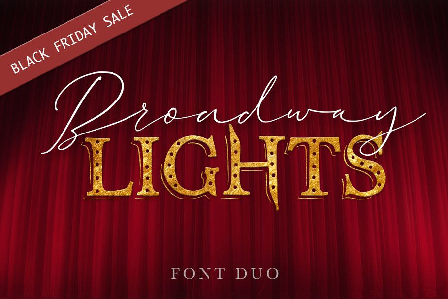 Broadway Lights | Duo Font插图
