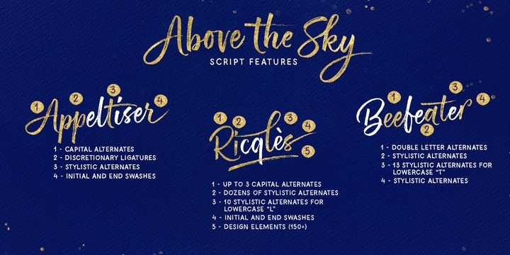 Above the Sky Font Family插图3