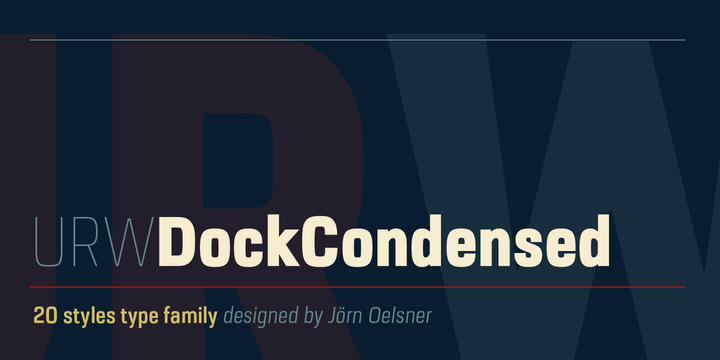 URW Dock Condensed Font Family插图
