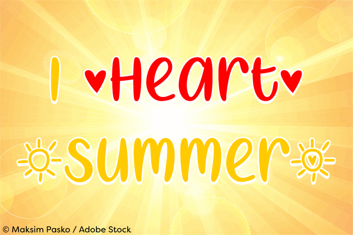 I Heart Summer font插图