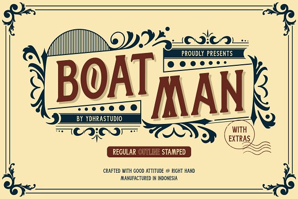SALE! Boatman Font + Extras插图