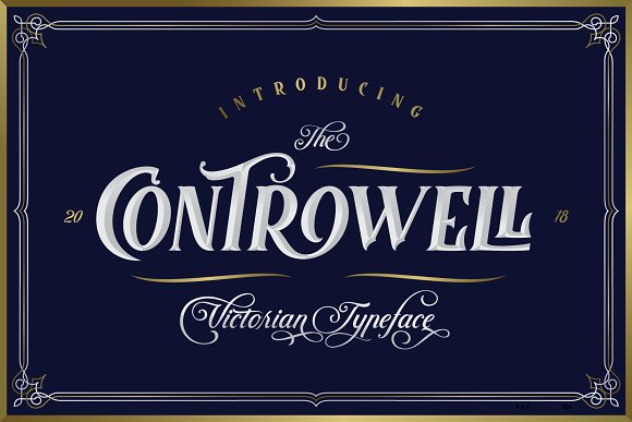 Controwell Victorian Typeface Font插图