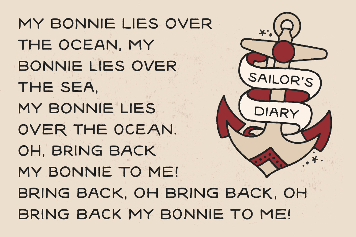Sailors Diary Sans Tattoo Style Font插图1